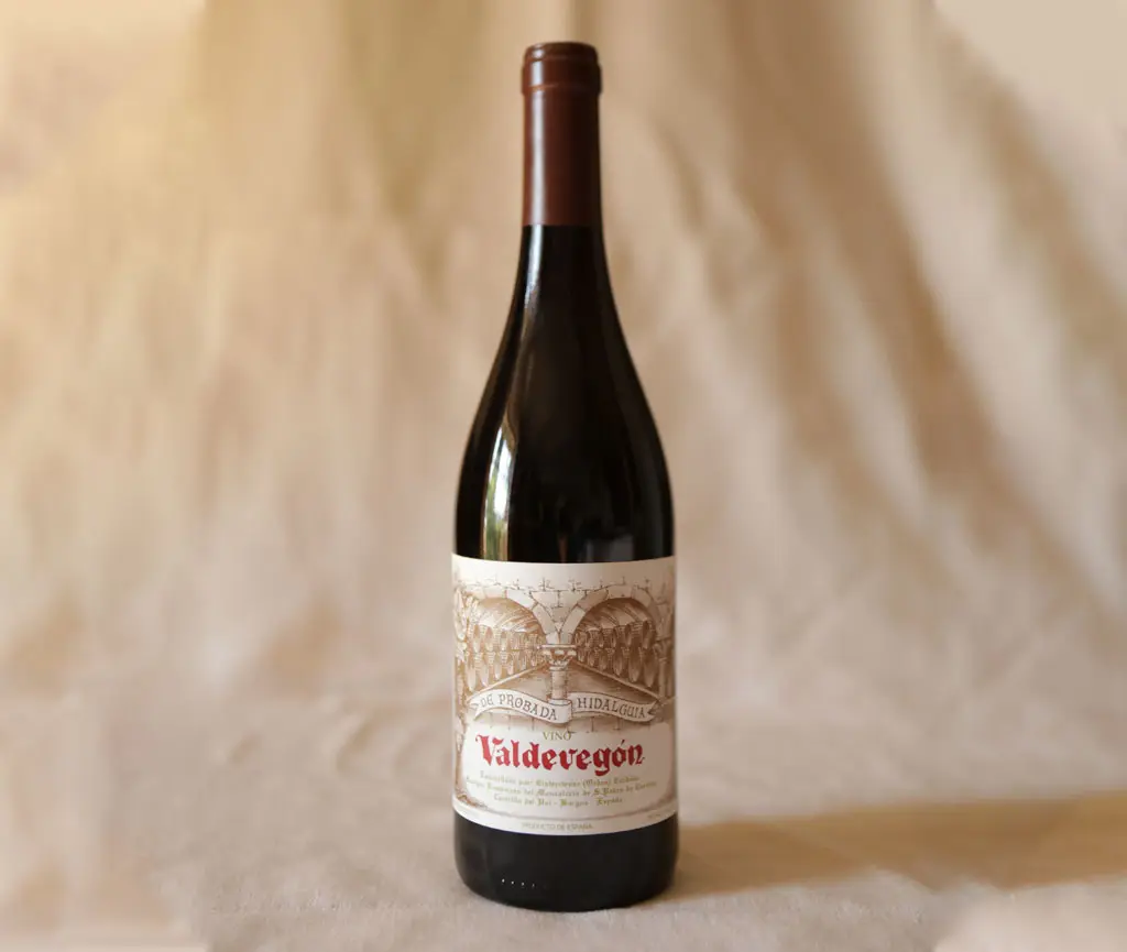 Botella de vino de Valdevegón