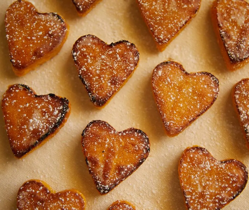 Corazones de almendra sin lactosa