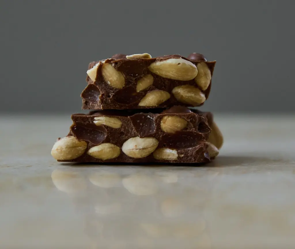 Turrón de chocolate con almendras sin azúcar