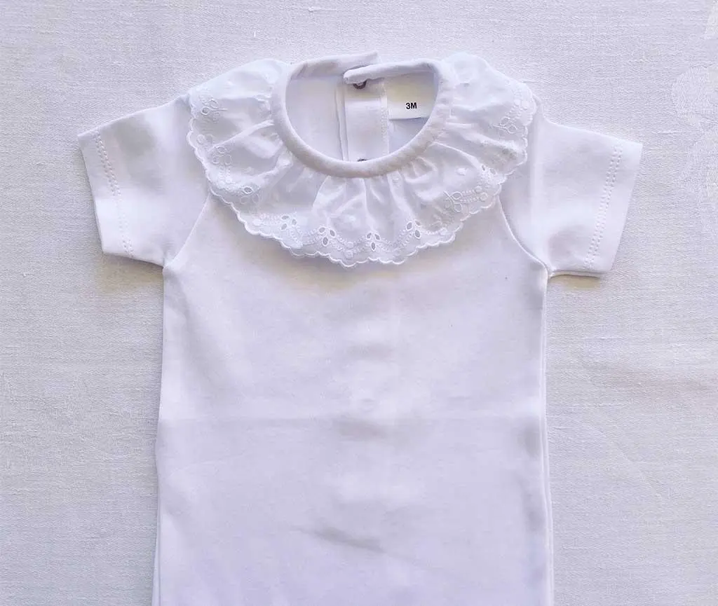 Body cuello bordado m/c