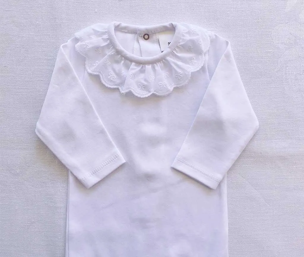 Body cuello bordado m/l