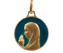 Virgen Orante latón dorado 14mm