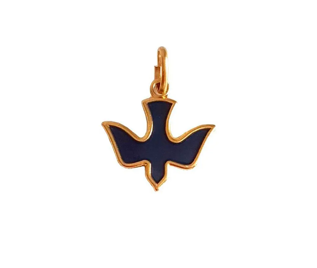 Medalla Espíritu Santo latón dorado