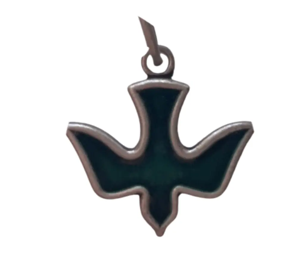 Medalla Espíritu Santo latón plateado