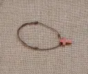Pulsera cruz madera roja