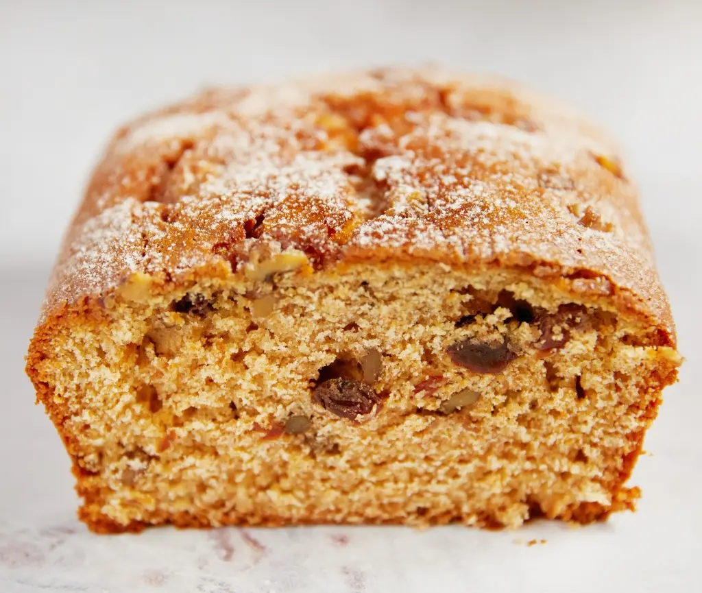 Bizcocho de pasas y nueces integral