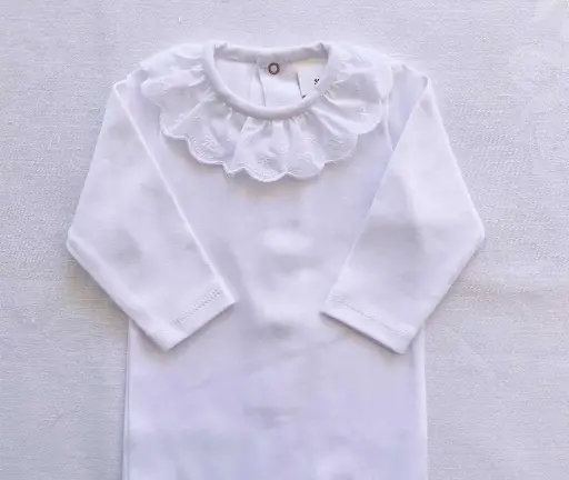 [11260] Body cuello bordado m/l