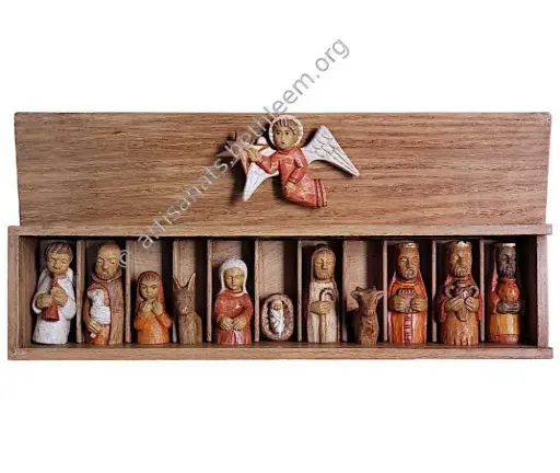 [40-06231] Belén completo en caja de madera