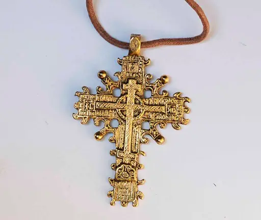 Cruz copta de metal
