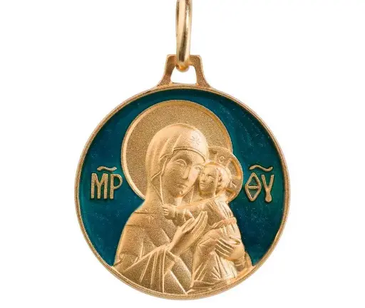 Virgen Eleousa latón 18mm