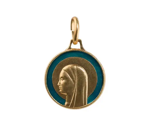 Virgen Bretona dorada latón 14mm