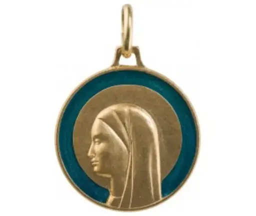 Virgen Bretona dorada latón 18mm